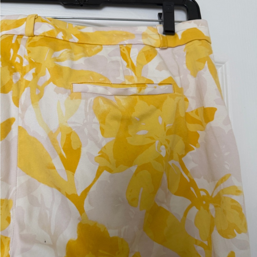 Banana Republic Yellow Floral Pants